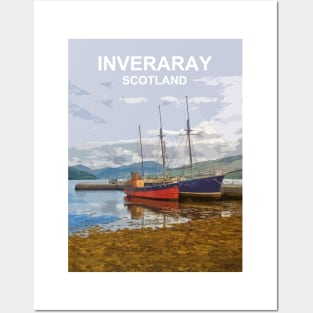 Inveraray, Scotland. Vital Spark, Scottish landscape art Posters and Art